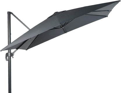 SUNGUARD UMBRELLAS 10 ft x 10 ft Square Cantilever Umbrella Replacement Canopy, 8-Rib Offset Patio Umbrella Fabric Cover, 230 GSM Solution-Dyed Polyester, UPF 50+, Canopy Only
