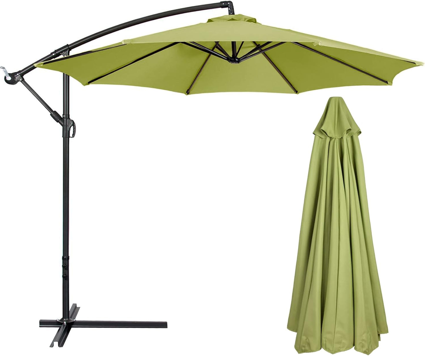 SUNGUARD UMBRELLAS 10 ft Patio Umbrella Replacement Canopy, Outdoor Market Table Umbrella Fabric Cover for 6-Rib or 8-Rib Frames, Polyester Canopy Only, for Backyard, Garden, Patio, Poolside