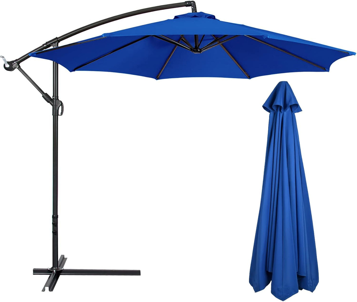 SUNGUARD UMBRELLAS 10 ft Patio Umbrella Replacement Canopy, Outdoor Market Table Umbrella Fabric Cover for 6-Rib or 8-Rib Frames, Polyester Canopy Only, for Backyard, Garden, Patio, Poolside